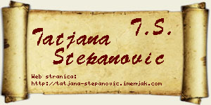 Tatjana Stepanović vizit kartica